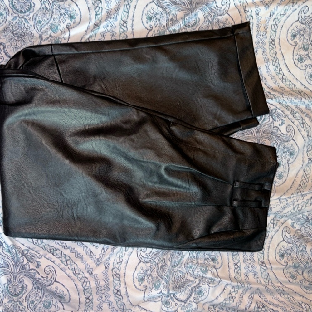 Leather dress pants
